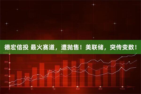 德宏信投 最火赛道，遭抛售！美联储，突传变数！